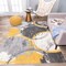 World Rug Gallery Contemporary Circles Yellow/Gray/Ivory Area Rug 5'x7' 2064YELLOW5X7 - alternate 6